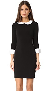 alice + olivia Vesta 3/4 Sleeve Collared Dress