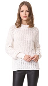 ANINE BING Beige Open Weave Summer Knit