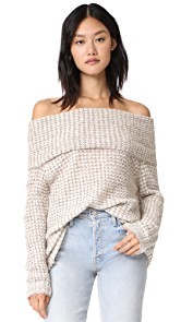 BB Dakota Tegan Off Shoulder Tunic Sweater