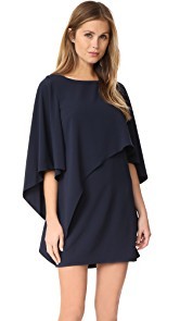 Halston Heritage Asymmetric Drape Dress