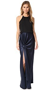 Halston Heritage Twist Drape Gown