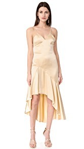 Jonathan Simkhai Silk High Low Slip Dress