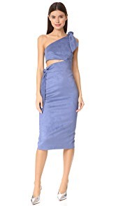 Misha Collection Stefania Microsuede Midi Dress