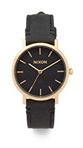 Nixon The Porter Leather Watch, 35mm
