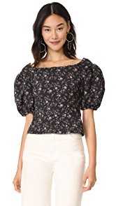 Rebecca Taylor Floral Jacquard Top
