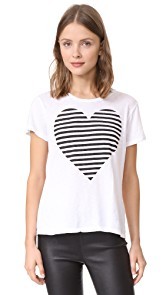 SUNDRY Striped Heart Boy Tee
