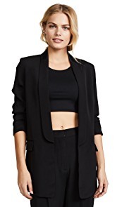 T by Alexander Wang Soft Suiting Tuxedo Blazer
