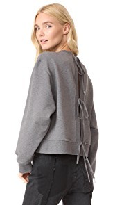 T by Alexander Wang Tie Back Sweatshirt