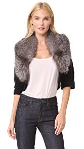 Yigal Azrouel Bolero Sweater with Fur