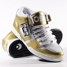 Кеды кроссовки высокие Osiris South Bronx Gold/White/Black