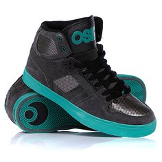 Кеды кроссовки высокие Osiris Nyc 83 Vlc Charcoal/Gun/Teal