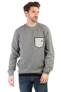 Толстовка классическая Quiksilver Kurowcrew Light Grey Heather