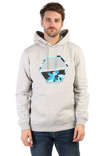 Толстовка кенгуру Quiksilver Comfortplacehoo Light Grey Heather