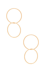 Двойные серьги-кольца - Ettika