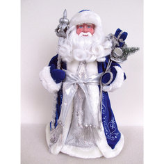 Новогодняя фигурка Дед Мороз в синем костюме из пластика и ткани Magic Time