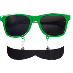 Карнавальные очки Усы зеленые из пластика Magic Time