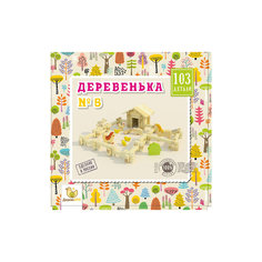 Деревянный конструктор Дерево кря! "Деревенька № 5", 103 детали