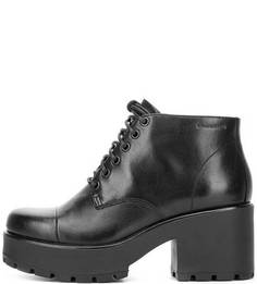 Черные кожаные ботильоны на шнуровке Vagabond