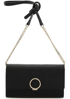 Черный кожаный клатч с двумя отделами Fiato Dream