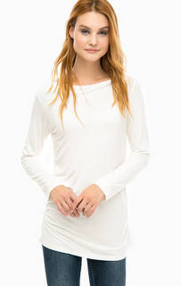 Футболка из вискозы молочного цвета Blue Seven