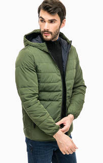 Куртка цвета хаки с капюшоном Jack & Jones