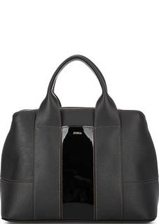 Кожаная сумка с лаковыми вставками Furla