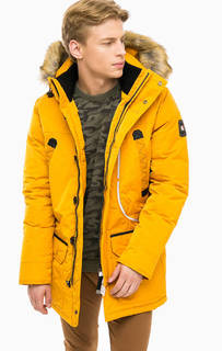 Утепленная парка желтого цвета Tom Tailor