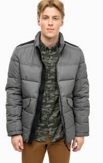 Серая куртка с воротником-стойкой Tom Tailor