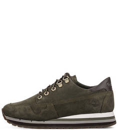 Кроссовки из нубука цвета хаки Timberland