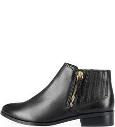Черные кожаные полусапоги Aldo