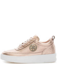 Кожаные кеды на шнуровке Guess