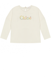 Хлопковый лонгслив с принтом Chloé