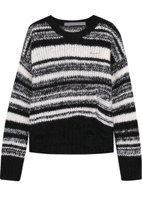 Пуловер фактурной вязки с круглым вырезом Raquel Allegra