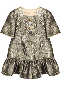 Приталенное платье с фактурной отделкой Dolce &amp; Gabbana