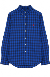 Хлопковая рубашка в клетку Polo Ralph Lauren