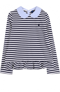 Хлопковый топ в контрастную полоску Polo Ralph Lauren