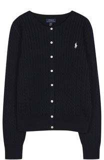 Хлопковый кардиган фактурной вязки Polo Ralph Lauren