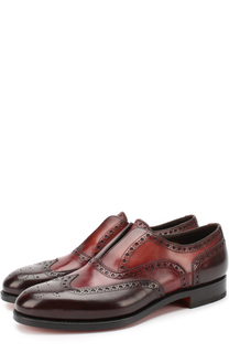 Кожаные оксфорды без шнуровки Santoni