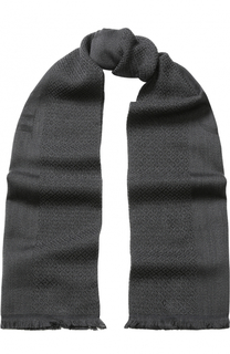Шерстяной шарф с необработанным краем Giorgio Armani
