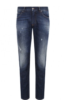 Джинсы прямого кроя с потертостями Dolce & Gabbana