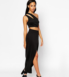 Платье макси из 2 частей ASOS PETITE - Черный