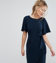 Платье с рукавами‑кимоно и поясом Closet London - Темно-синий
