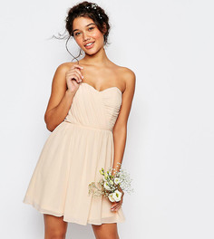 Шифоновое платье‑бандо мини TFNC WEDDING - Розовый