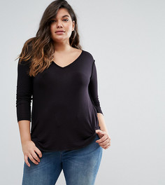 Свободная туника с длинными рукавами ASOS CURVE - Черный