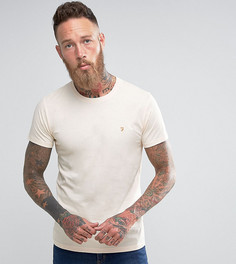 Эксклюзивная футболка слим с логотипом F Farah - Кремовый
