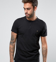 Эксклюзивная футболка хенли узкого кроя Farah - Черный