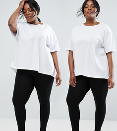 2 пары длинных леггинсов ASOS CURVE - Черный