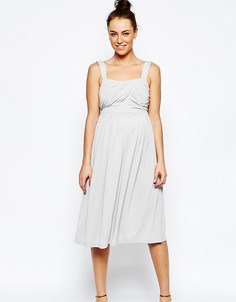 Платье миди для беременных ASOS Maternity - Серый