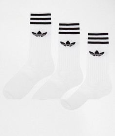 Набор из 3 пар однотонных носков adidas Originals S21489 - Белый