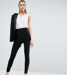 Укороченные брюки скинни из бенгалина ASOS TALL - Черный